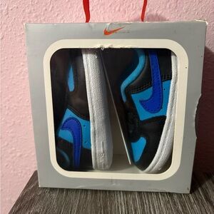 Nike Force 1 Crib Black/Blue 4C